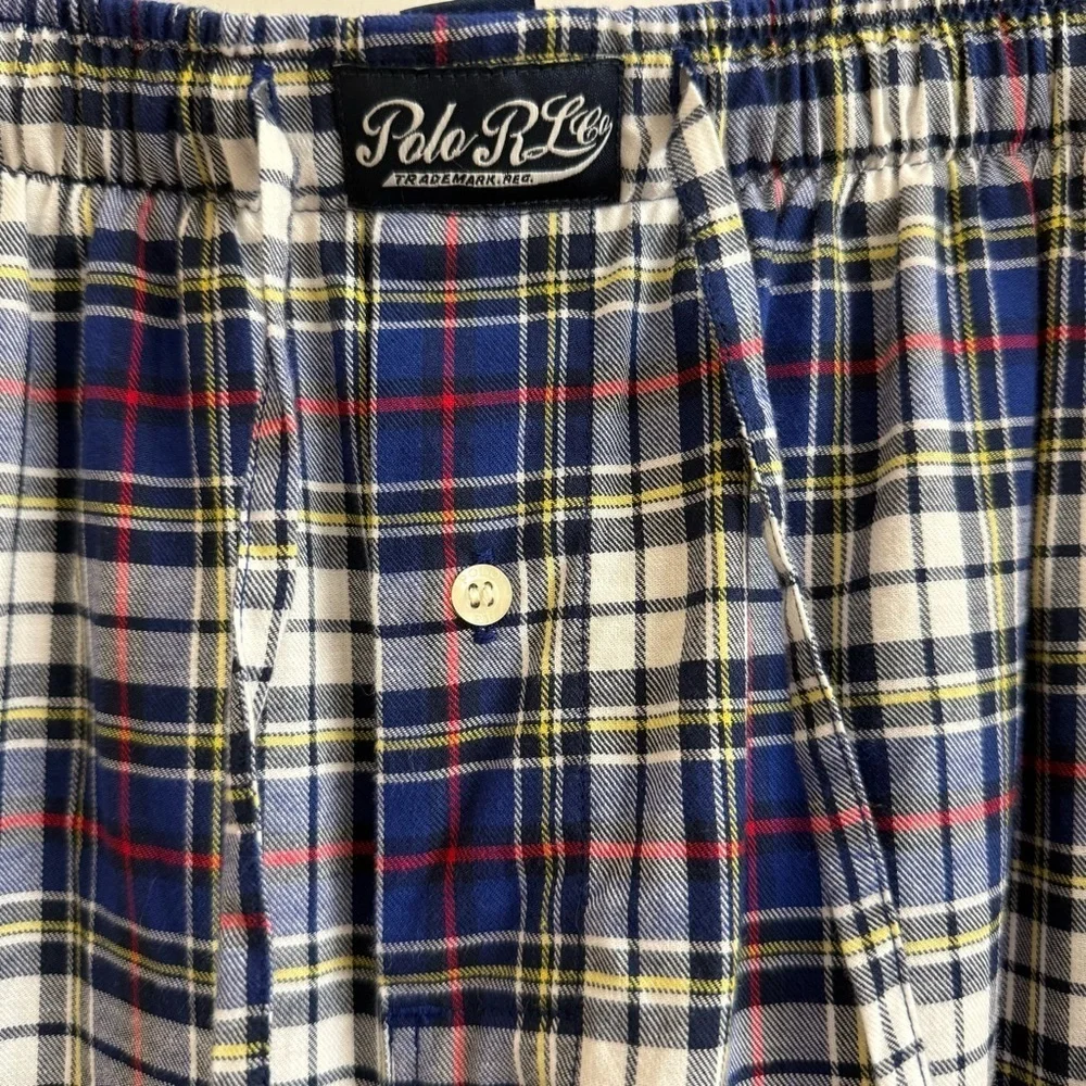 Polo Ralph Lauren Mens Size XL Sleepwear Blue Tartan Plaid Pajama Pants Lounge